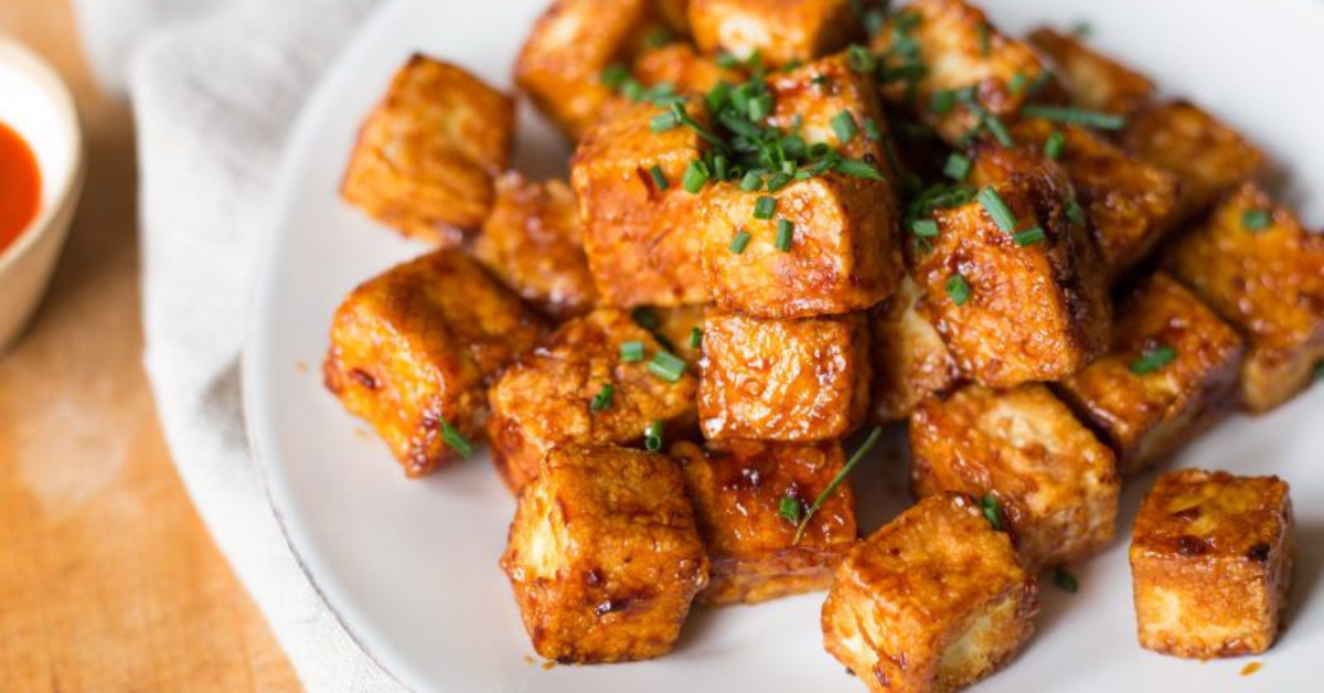 Garlic Eggplant Crispy Tofu